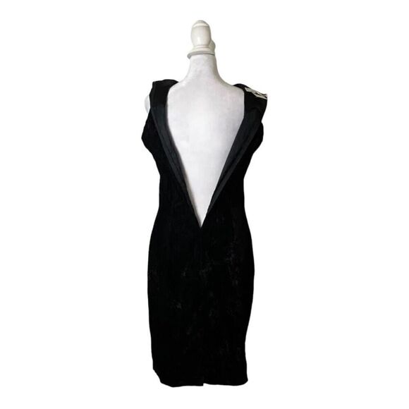 Scott & Jessica McClintock Gunne Sax Formal Dress Velour Black Velvet 2PC Set S - Picture 9 of 13